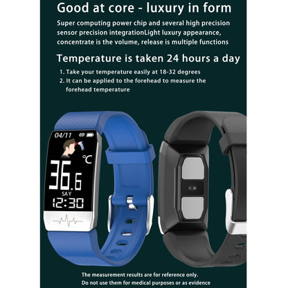 T1S 1.14 inch Screen IP67 Waterproof Smart Bracelet, Support Blood Oxygen Monitoring / Body Temperature Monitoring / Heart Rate Monitoring(Black) - Smart Wear by buy2fix | Online Shopping UK | buy2fix