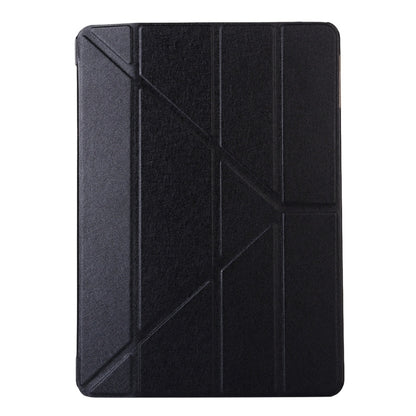 For iPad 10.2 2021 / 2020 / 2019 Silk Texture Horizontal Deformation Flip Leather Case with Holder(Black) - iPad 10.2 Cases by buy2fix | Online Shopping UK | buy2fix