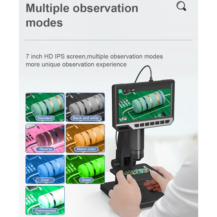inskam315 7 inch IPS Screen 2000X 12MP HD Digital Microscope - Consumer Electronics by buy2fix | Online Shopping UK | buy2fix