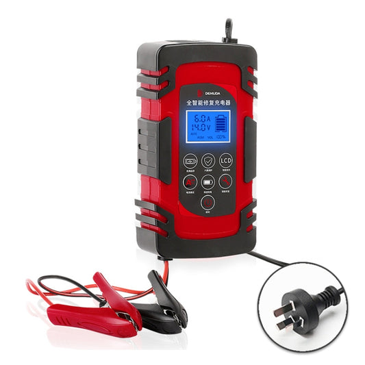 DEMUDA DC-80 Car Battery Charger 12V/24V Intelligent Pulse Repair Type Lead-acid Battery, Plug Type:AU Plug(Red) - In Car by buy2fix | Online Shopping UK | buy2fix