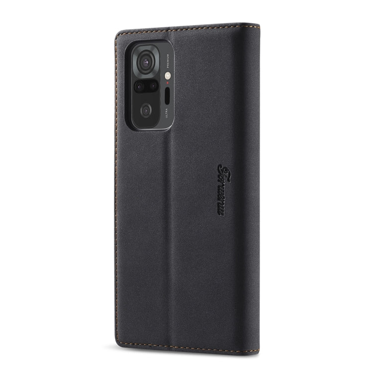 For Xiaomi Redmi Note 10 Pro Forwenw F1 Series Matte Strong Magnetism Horizontal Flip Leather Case with Holder & Card Slots & Wallet & Photo Frame(Black) - Xiaomi Cases by Forwenw | Online Shopping UK | buy2fix