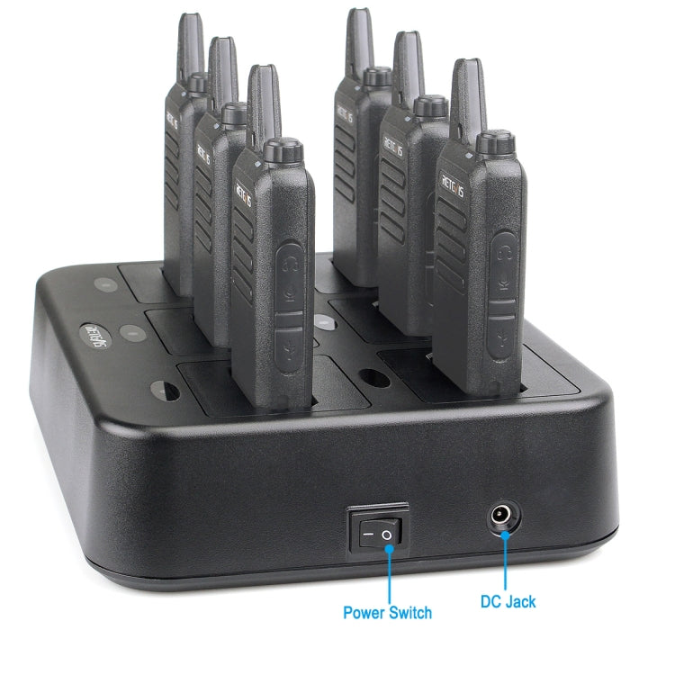 RETEVIS RTC22 Multi-function Six-Way Walkie Talkie Charger for Retevis RT22, EU Plug - Batteries & Chargers by RETEVIS | Online Shopping UK | buy2fix