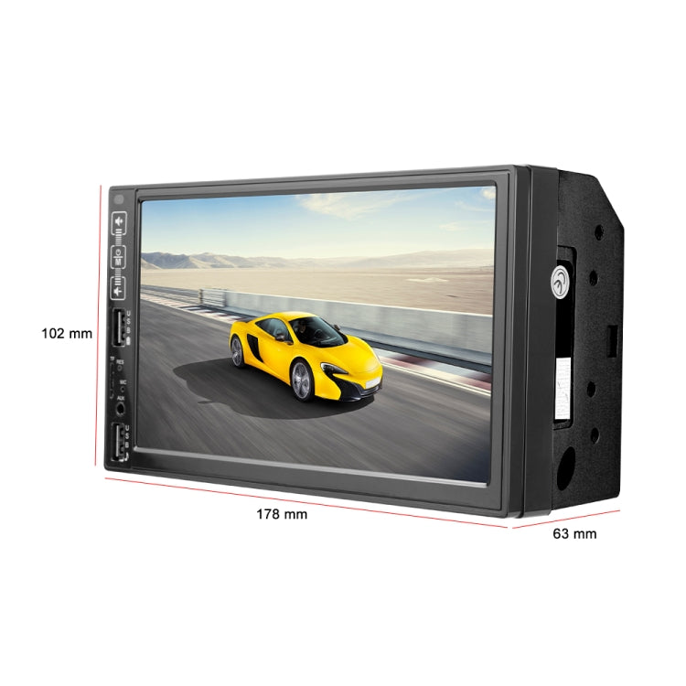 A2821 Car 7 inch Screen HD MP5 Player, Support Bluetooth / FM with Remote Control, Style:Standard + 8LEDs Light Camera - In Car by buy2fix | Online Shopping UK | buy2fix