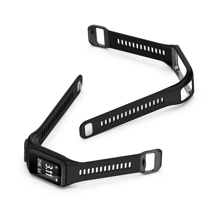 For Tomtom 4 Silicone Watch Band(Black) - Watch Bands by buy2fix | Online Shopping UK | buy2fix