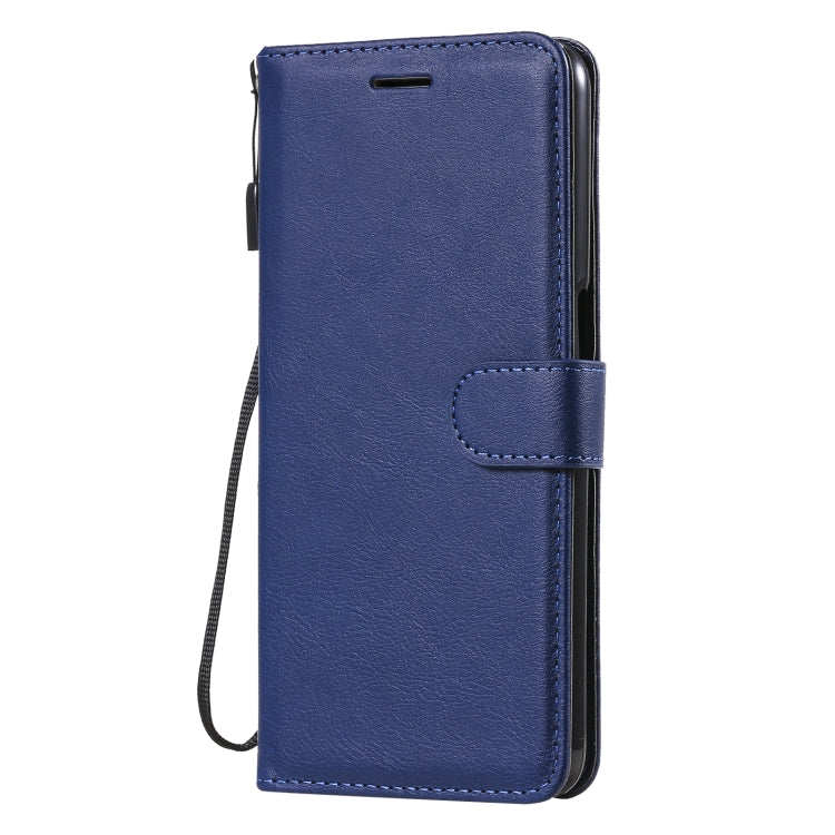 For OPPO A93 5G / A54 5G / A74 5G Solid Color Horizontal Flip Protective Leather Case with Holder & Card Slots & Wallet & Photo Frame & Lanyard(Blue) - OPPO & vivo Accessories by buy2fix | Online Shopping UK | buy2fix
