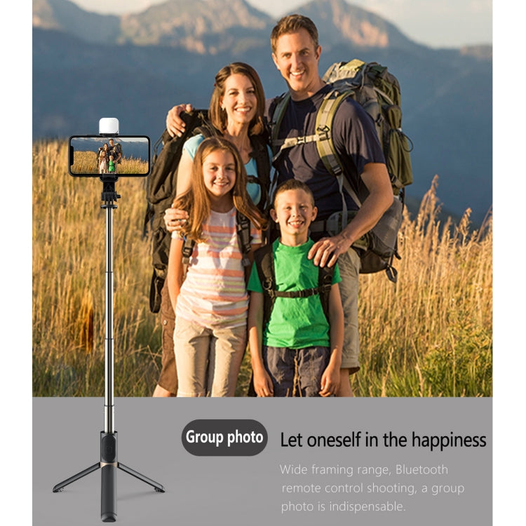 Q03S Fill Light Bluetooth Selfie Stick Tripod Mobile Phone Holder(Black) - Consumer Electronics by buy2fix | Online Shopping UK | buy2fix