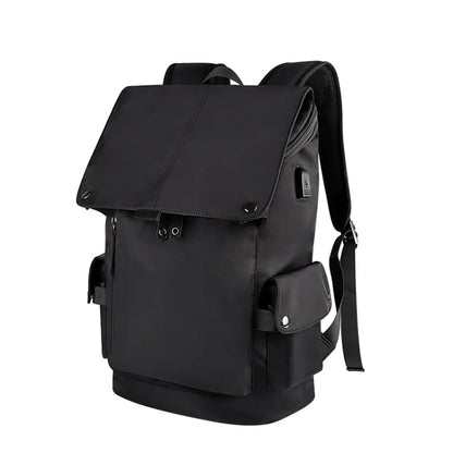 SJ02 13-15.6 inch Universal Large-capacity Laptop Backpack with USB Charging Port(Black) - Backpack by buy2fix | Online Shopping UK | buy2fix