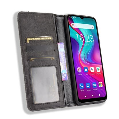 For Doogee X96 Pro Magnetic Buckle Retro Crazy Horse Texture Horizontal Flip Leather Case with Holder & Card Slots & Photo Frame(Black) - More Brand by buy2fix | Online Shopping UK | buy2fix