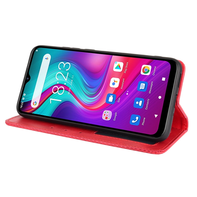 For Doogee X96 Pro Magnetic Buckle Retro Crazy Horse Texture Horizontal Flip Leather Case with Holder & Card Slots & Photo Frame(Red) - More Brand by buy2fix | Online Shopping UK | buy2fix