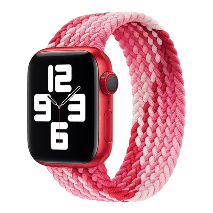 Single Loop Weaving Nylon Watch Band, Size: L 165mm For Apple Watch Ultra 49mm&Watch Ultra 2 49mm / Series 9&8&7 45mm / SE 3&SE 2&6&SE&5&4 44mm / 3&2&1 42mm(Strawberry Red) - Watch Bands by buy2fix | Online Shopping UK | buy2fix