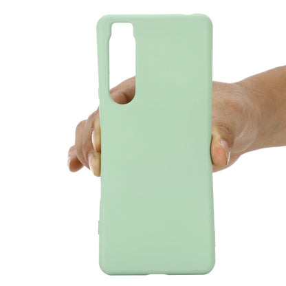 For Sony Xperia 5 III Solid Color Liquid Silicone Dropproof Full Coverage Protective Case(Green) - Sony Cases by buy2fix | Online Shopping UK | buy2fix