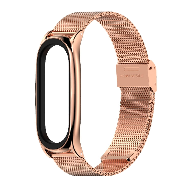 For Xiaomi Mi Band 6 / 5 / 4 / 3 Mijobs Milan Buckle Plus Stainless Steel Watch Band(Rose Gold) - Watch Bands by MIJOBS | Online Shopping UK | buy2fix