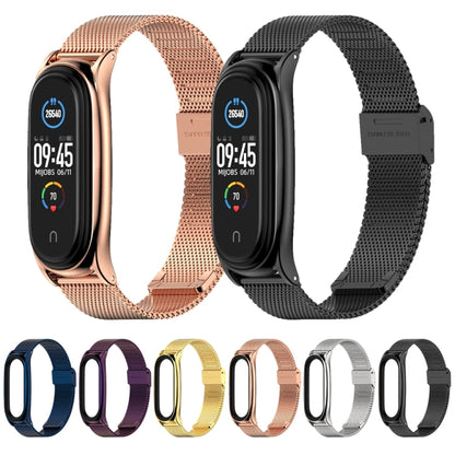 For Xiaomi Mi Band 6 / 5 / 4 / 3 Mijobs Milan Buckle Plus Stainless Steel Watch Band(Rose Gold) - Watch Bands by MIJOBS | Online Shopping UK | buy2fix