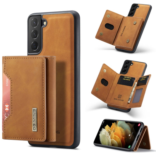 For Samsung Galaxy S21 DG.MING M2 Series 3-Fold Multi Card Bag Back Cover Shockproof Case with Wallet & Holder Function(Brown) - Galaxy Phone Cases by DG.MING | Online Shopping UK | buy2fix