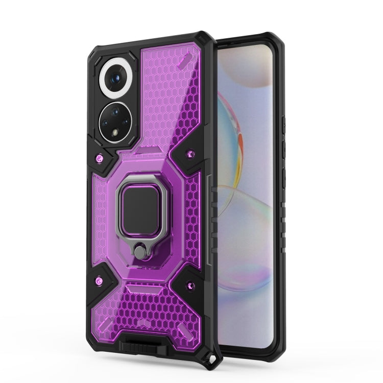 For Honor 50 Space PC + TPU Ring Holder Protective Case(Purple) - Honor Cases by buy2fix | Online Shopping UK | buy2fix