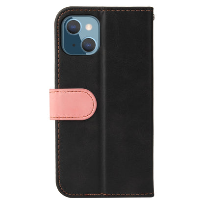 For iPhone 13 mini Business Stitching-Color Horizontal Flip PU Leather Case with Holder & Card Slots & Photo Frame  (Pink) - iPhone 13 mini Cases by buy2fix | Online Shopping UK | buy2fix