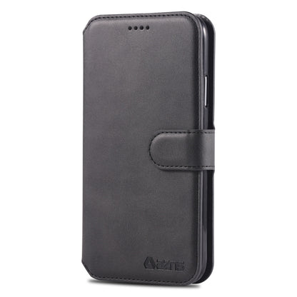 For iPhone XR AZNS Calf Texture Magnetic Horizontal Flip PU Leather Case with Holder & Card Slots & Photo Frame(Black) - More iPhone Cases by AZNS | Online Shopping UK | buy2fix