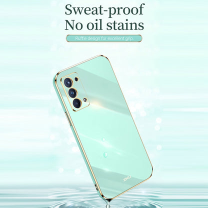 For OPPO Reno6 Pro+ 5G XINLI Straight Edge 6D Electroplate TPU Phone Case(Celestial Blue) - OPPO Cases by XINLI | Online Shopping UK | buy2fix