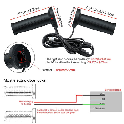 WUPP CS-1324A1 ATV Intelligent Electric Heating Hand Cover Heated Grip with Five Gear Temperature Control & Indicator Light - Grips by WUPP | Online Shopping UK | buy2fix