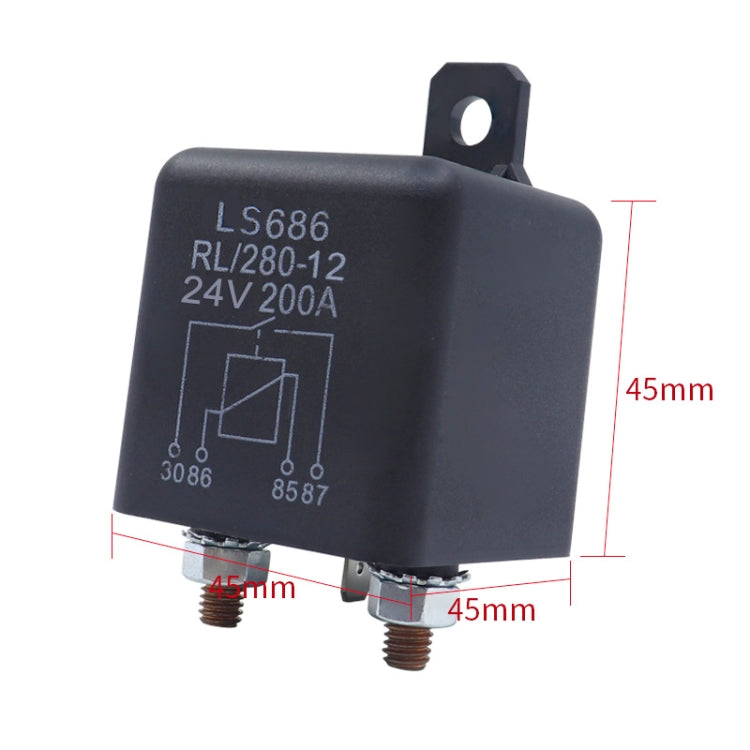 24V 4.8W Start Type 200A RV Modified Start Relay - In Car by buy2fix | Online Shopping UK | buy2fix