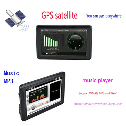 Q5 Car 5 inch HD TFT Touch Screen GPS Navigator Support TF Card / MP3 / FM Transmitter, Specification:North America Map - In Car by buy2fix | Online Shopping UK | buy2fix