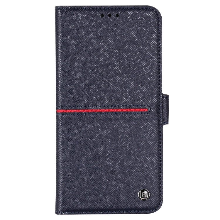 For iPhone XR GEBEI Top-grain Leather Horizontal Flip Protective Case with Holder & Card Slots & Wallet & Photo Frame(Blue) - More iPhone Cases by GEBEI | Online Shopping UK | buy2fix