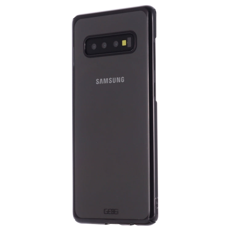 For Galaxy S10+ GEBEI Shockproof  Plating PC Protective Case(Black) - Galaxy Phone Cases by GEBEI | Online Shopping UK | buy2fix