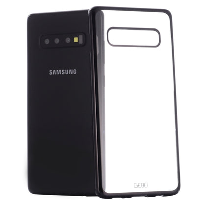 For Galaxy S10+ GEBEI Shockproof  Plating PC Protective Case(Black) - Galaxy Phone Cases by GEBEI | Online Shopping UK | buy2fix