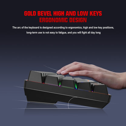 HXSJ L800 61 Keys Bluetooth 5.0 / 2.4G Wireless / Type-C Wired Three Modes Blue Shaft Mechanical Keyboard(White) - Wireless Keyboard by HXSJ | Online Shopping UK | buy2fix