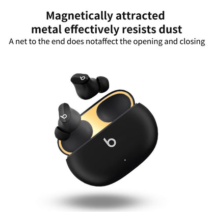 For Beats Studio Buds Wireless Bluetooth Earphone Magic Sound Metal Protective Sticker(Black) - Protective Sticker by buy2fix | Online Shopping UK | buy2fix