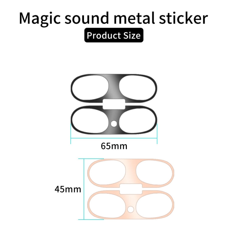 For Beats Studio Buds Wireless Bluetooth Earphone Magic Sound Metal Protective Sticker(Silver) - Protective Sticker by buy2fix | Online Shopping UK | buy2fix