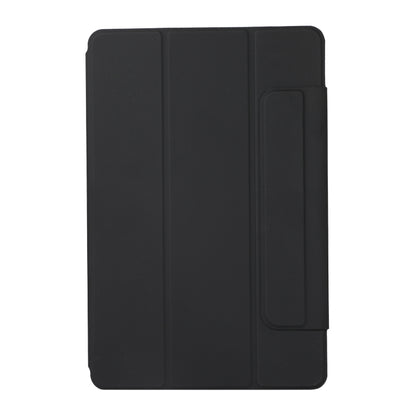 For Xiaomi Pad 5 / Pad 5 Pro Solid Color Magnetic Buckle Horizontal Flip Leather Case with Holder(Black) - Xiaomi Accessories by buy2fix | Online Shopping UK | buy2fix