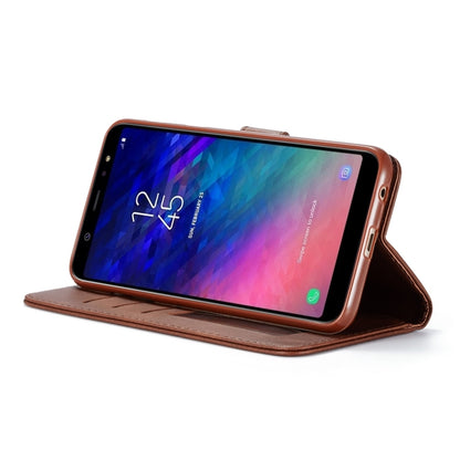 For Galaxy A6 Plus (2018) LC.IMEEKE Calf Texture Horizontal Flip Leather Case, with Holder & Card Slots & Wallet(Brown) - Samsung Accessories by LC.IMEEKE | Online Shopping UK | buy2fix