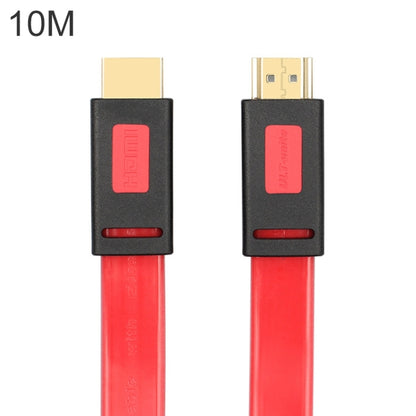 ULT-unite 4K Ultra HD Gold-plated HDMI to HDMI Flat Cable, Cable Length:10m(Transparent Red) - Cable by ult-unite | Online Shopping UK | buy2fix