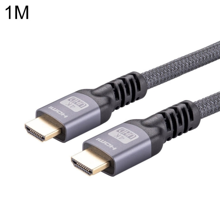 HDMI 2.0 Male to HDMI 2.0 Male 4K Ultra-HD Braided Adapter Cable, Cable Length:1m(Grey) - Cable by buy2fix | Online Shopping UK | buy2fix