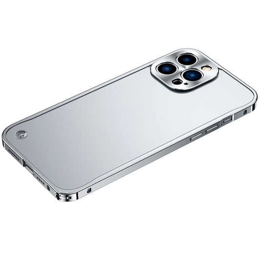 For iPhone 13 Pro Metal Frame Frosted PC Shockproof Phone Case (Silver) - Apple Accessories by buy2fix | Online Shopping UK | buy2fix