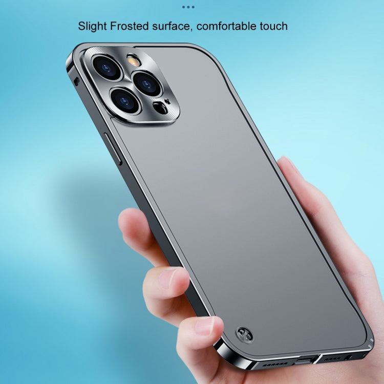 For iPhone 13 Pro Max Metal Frame Frosted PC Shockproof Phone Case (Ocean Blue) - iPhone 13 Pro Max Cases by buy2fix | Online Shopping UK | buy2fix