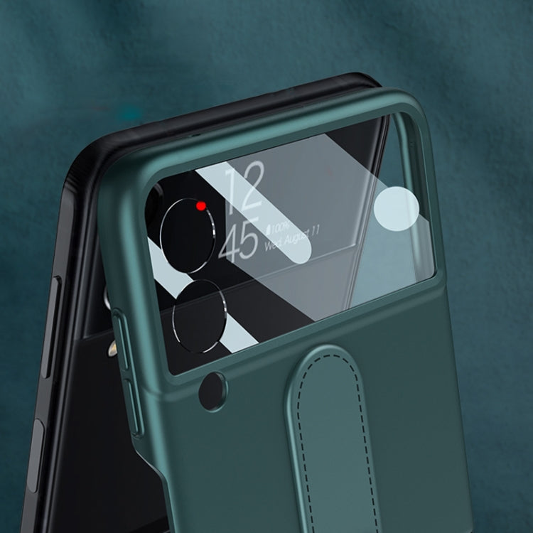 For Samsung Galaxy Z Flip3 5G GKK Ultra-thin PC Full Coverage Phone Flip Case with Ring Holder(Dark Green) - Samsung Accessories by GKK | Online Shopping UK | buy2fix