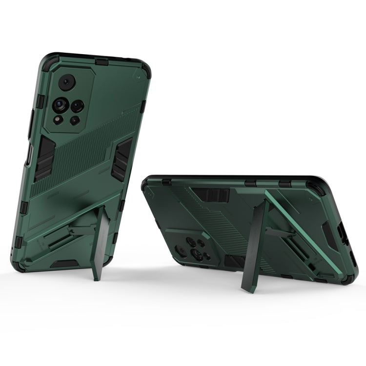 For Xiaomi Redmi Note 11 Pro / Note 11 Pro+ Punk Armor 2 in 1 PC + TPU Shockproof Phone Case with Invisible Holder(Green) - Xiaomi Accessories by buy2fix | Online Shopping UK | buy2fix