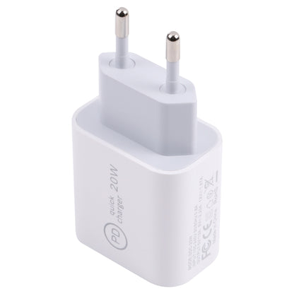 SDC-20W PD USB-C / Type-C Travel Charger + 1m 20W USB-C / Type-C to 8 Pin Data Cable Set, EU Plug(White) - Mobile Accessories by buy2fix | Online Shopping UK | buy2fix