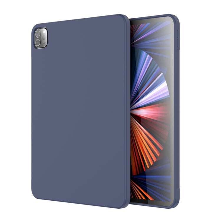 For iPad Pro 12.9 inch 2022 / 2021 / 2020 Mutural Silicone Microfiber Tablet Case(Midnight Blue) - iPad Pro 12.9 (2022/2021) Cases by Mutural | Online Shopping UK | buy2fix