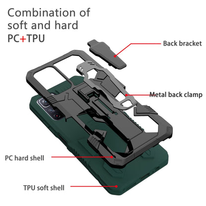 For Xiaomi Redmi Note 11 5G Armor Warrior PC + TPU Phone Case(Green) - Xiaomi Cases by buy2fix | Online Shopping UK | buy2fix