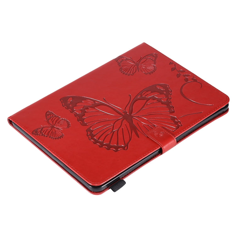 Pressed Printing Butterfly Pattern Horizontal Flip Leather Tablet Case For iPad mini 6(Red) - More iPad Cases by buy2fix | Online Shopping UK | buy2fix