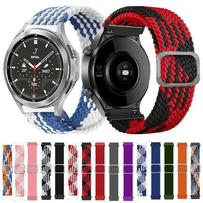 For Samsung Galaxy Watch4 40mm/44mm Nylon Braided Elasticity Watch Band(Black) - Watch Bands by buy2fix | Online Shopping UK | buy2fix