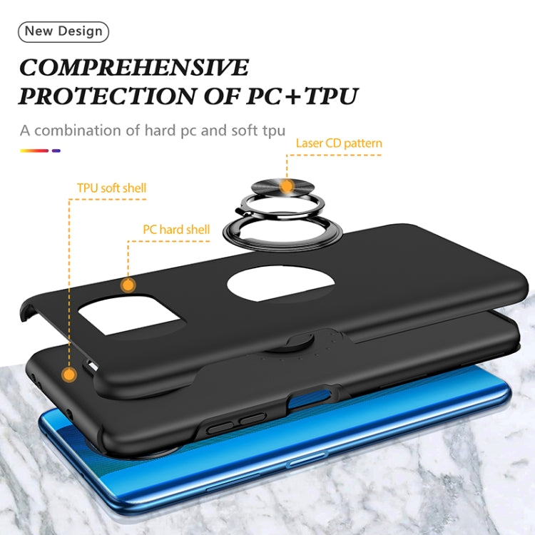 For Xiaomi Poco X3 NFC / X3 PC + TPU Magnetic Phone Case with Invisible Ring Holder(Black) - Xiaomi Cases by buy2fix | Online Shopping UK | buy2fix