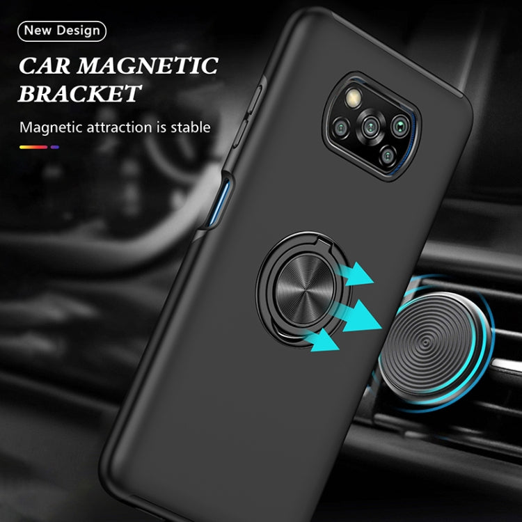 For Xiaomi Poco X3 NFC / X3 PC + TPU Magnetic Phone Case with Invisible Ring Holder(Black) - Xiaomi Cases by buy2fix | Online Shopping UK | buy2fix