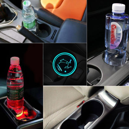 2 PCS Car Constellation Series AcrylicColorful USB Charger Water Cup Groove LED Atmosphere Light(Sagittarius) - In Car by buy2fix | Online Shopping UK | buy2fix