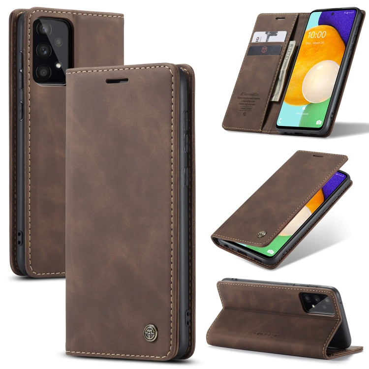 For Samsung Galaxy A53 5G CaseMe 013 Multifunctional Horizontal Flip Leather Phone Case(Coffee) - Galaxy Phone Cases by CaseMe | Online Shopping UK | buy2fix