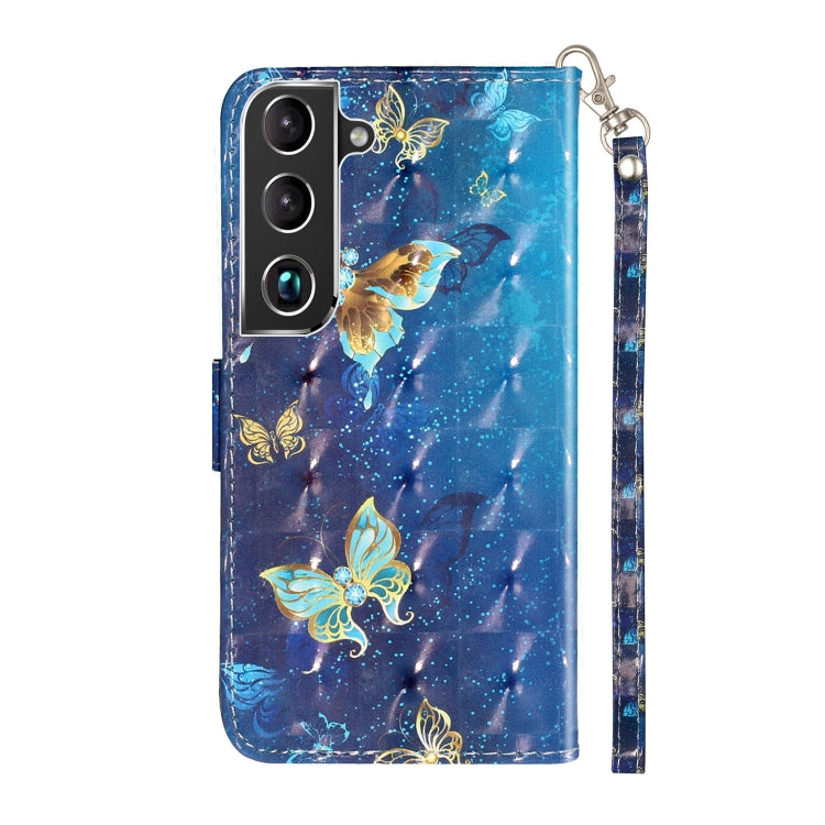 For Samsung Galaxy S22 5G 3D Pattern Horizontal Flip PU Leather Phone Case(Rankine Butterfly) - Galaxy S22 5G Cases by buy2fix | Online Shopping UK | buy2fix