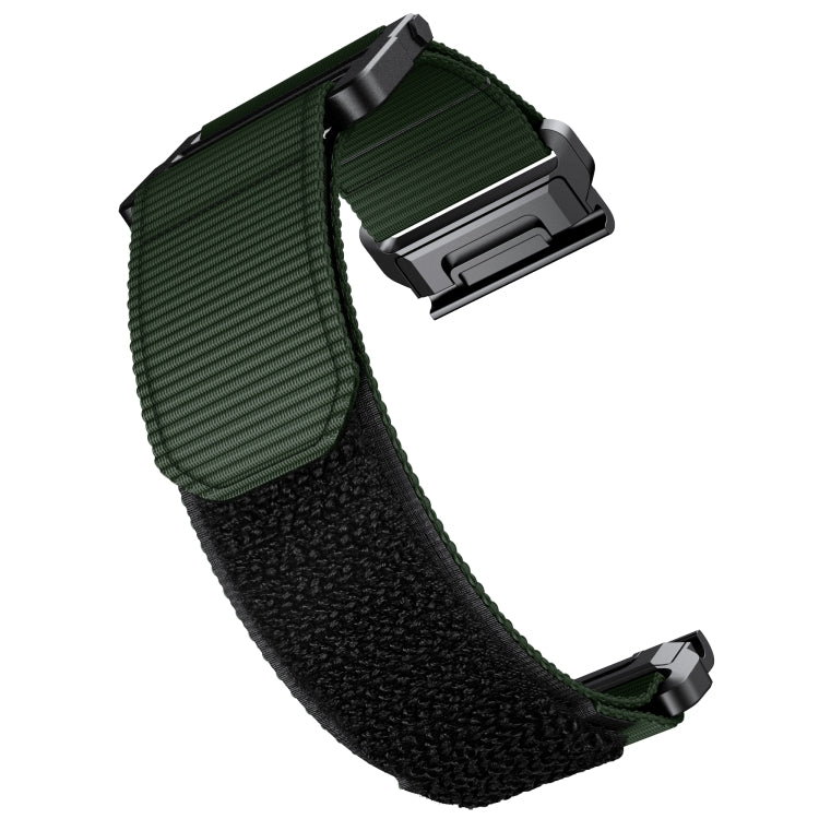 For Garmin Fenix 6X / 5X 26mm Hook And Loop Fastener Nylon Watch Band(Army Green) - Watch Bands by buy2fix | Online Shopping UK | buy2fix